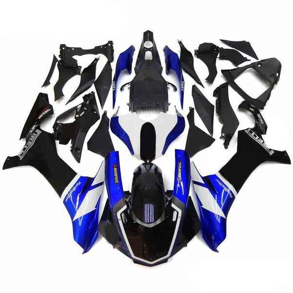 Yamaha YZF- R1 Fairings (2015-2019) Black, Blue, White Akropovic at KingsMotorcycleFairings.com