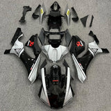 Yamaha R1 Fairings (2015-2019) Black, Silver at KingsMotorcycleFairings.com