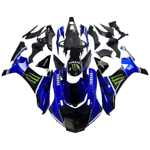 Yamaha YZF- R1 Fairings (2015-2019) Blue, Black, Monster Energy at KingsMotorcycleFairings.com