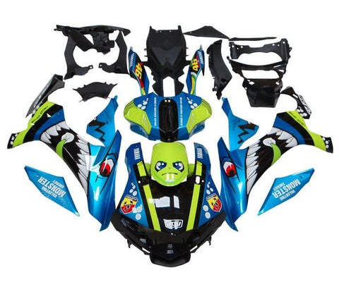 Yamaha YZF- R1 Fairings (2015-2019) Blue, Neon Shark at KingsMotorcycleFairings.com