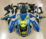 Yamaha YZF- R1 Fairings (2015-2019) Blue, Yellow, Black Shark at KingsMotorcycleFairings.com