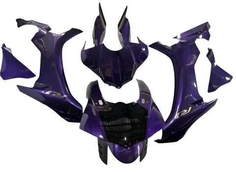 Yamaha R1 Fairings (2015-2019) Purple, Black, Chrome at KingsMotorcycleFairings.com