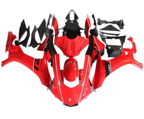 Yamaha R1 Fairings (2015-2019) Red, Black, White Stripe at KingsMotorcycleFairings.com