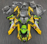 Yamaha R1 Fairings (2015-2019) Yellow, Green Shark at KingsMotorcycleFairings.com