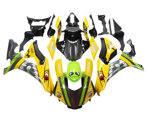 Yamaha YZF- R1 Fairings (2015-2019) Yellow, Lime Green Shark at KingsMotorcycleFairings.com