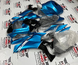 Yamaha R1 Fairings (2020-2023) Metallic Light Blue, Black, White at KingsMotorcycleFairings.com