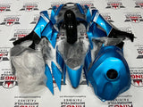 Yamaha YZF-R1 Fairings (2020-2023) Metallic Light Blue, Black, White at KingsMotorcycleFairings.com