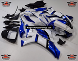 Yamaha YZF-R1 Fairings (2020-2023) White, Blue at KingsMotorcycleFairings.com