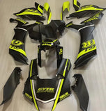 Yamaha R1 Fairings (2020-2024) Matte Black, Neon Yellow at KingsMotorcycleFairings.com