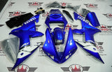 Yamaha YZF-R1 (2002-2003) Blue, White & Silver Fairings at KingsMotorcycleFairings.com