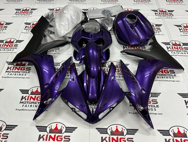 Yamaha YZF-R1 (2004-2006) Purple & Matte Black Fairings at KingsMotorcycleFairings.com