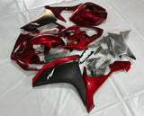 Yamaha YZF-R1 (2007-2008) Candy Red, Matte Black & Silver Fairings at KingsMotorcycleFairings.com