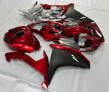 Yamaha YZF-R1 (2007-2008) Candy Red, Matte Black & Silver Fairings at KingsMotorcycleFairings.com