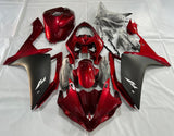 Yamaha YZF-R1 (2007-2008) Candy Red, Matte Black & Silver Fairings