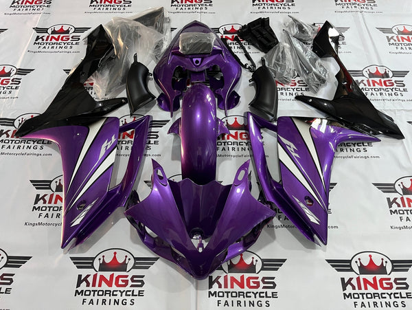 Yamaha YZF-R1 (2007-2008) Metallic Purple, White & Black Fairings at KingsMotorcycleFairings.com