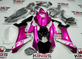 Yamaha YZF-R1 (2015-2019) Pink, Black & White Fairings at KingsMotorcycleFairings.com