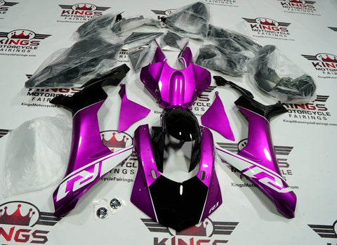 Yamaha YZF-R1 (2015-2019) Purple, Black & White Fairings at KingsMotorcycleFairings.com