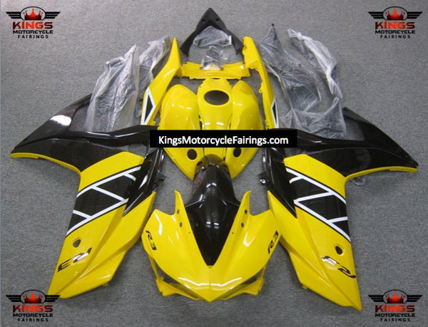 Yamaha YZF-R3 Fairings (2015-2018) Yellow, Black, White at KingsMotorcycleFairings.com