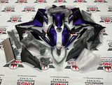 Yamaha YZF-R3 (2015-2018) Dark Purple, Black, White Fairings at KingsMotorcycleFairings.com