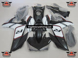 Yamaha YZF-R3 (2015-2018) Matte Black, White, Red Fairings at KingsMotorcycleFairings.com