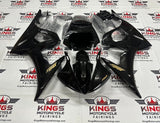 Yamaha YZF-R6 (2003-2004) Matte Black, Gloss Black & Gold Fairings at KingsMotorcycleFairings.com