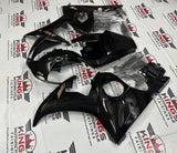 Yamaha YZF-R6 (2003-2004) Matte Black, Gloss Black & Gold Fairings at KingsMotorcycleFairings.com