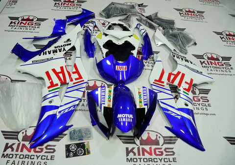 Yamaha YZF-R6 (2008-2016) Blue, White & Red FIAT Fairings at KingsMotorcycleFairings.com