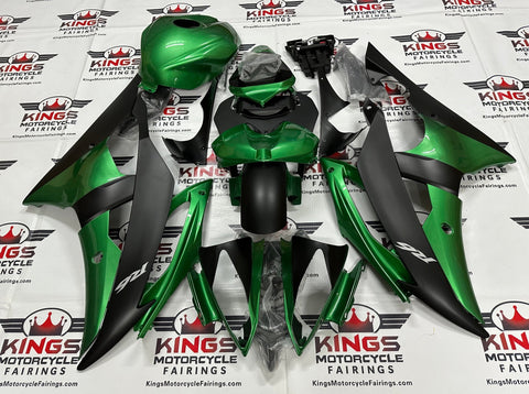 Yamaha YZF-R6 (2008-2016) Dark Green & Matte Black Fairings at KingsMotorcycleFairings.com