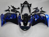 HONDA CBR1100XX Super Blackbird (1996-2007) BLACK & BLUE FLAME FAIRINGS