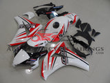 White, Red and Black ASD Fairing Kit for a 2008, 2009, 2010 & 2011 Honda CBR1000RR motorcycle