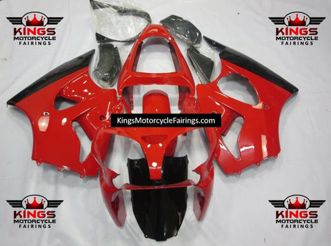 Fairing kit for a Kawasaki ZX6R 636 (2000-2002) Red & Black at KingsMotorcycleFairings.com