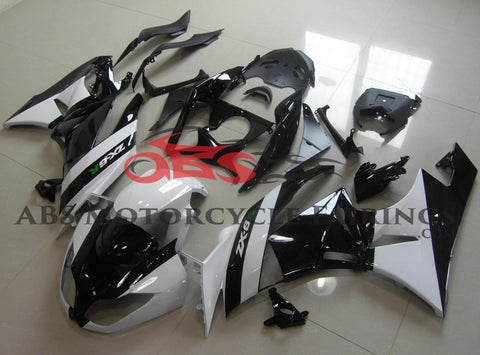 Kawasaki Ninja ZX6R 636 (2009-2012) White & Black Fairings at KingsMotorcycleFairings.com