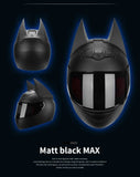 The Black Batman HNJ Full-Face Motorcycle Helmet is brought to you by Kings Motorcycle Fairings