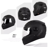 The Matte Black HNJ Full-Face Motorcycle Helmet is brought to you by Kings Motorcycle Fairings