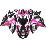 Matte Black, Matte Pink and Matte White Fairing Kit for a 2009, 2010, 2011, 2012, 2013, 2014, 2015 & 2016 Suzuki GSX-R1000 motorcycle