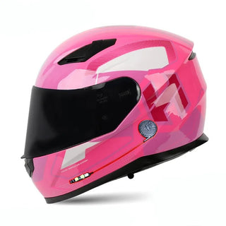 Pink open clearance face helmet