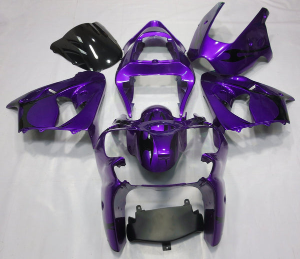 Fairing kit for a Kawasaki ZX6R 636 (2000-2002) Purple & Black Tribal