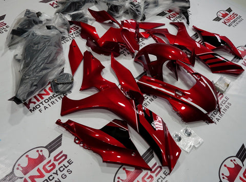 Yamaha YZF-R1 (2015-2019) Candy Red, White & Black Fairings at KingsMotorcycleFairings.com 